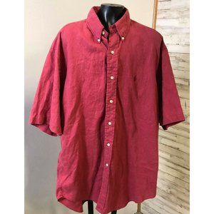 RALPH LAUREN POLO “BLAKE” 100% Linen Red Short